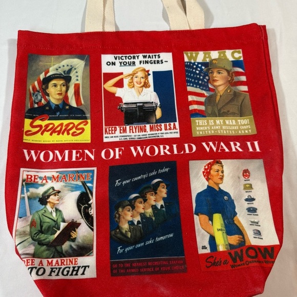 Vintage-Inspired Red Women of WWII Tote Bag - Picture 2 of 9